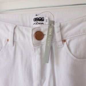 Asos White Distressed Denim